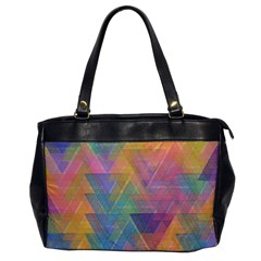 Triangle Pattern Mosaic Shape Oversize Office Handbag by Pakrebo