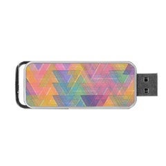 Triangle Pattern Mosaic Shape Portable Usb Flash (one Side) by Pakrebo