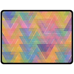 Triangle Pattern Mosaic Shape Double Sided Fleece Blanket (large)  by Pakrebo