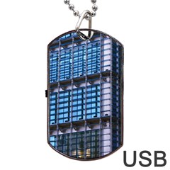 Abstract Architecture Background Dog Tag Usb Flash (two Sides) by Pakrebo