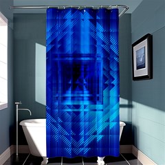 Inary Null One Figure Abstract Shower Curtain 36  X 72  (stall)  by Pakrebo