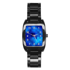 Inary Null One Figure Abstract Stainless Steel Barrel Watch by Pakrebo