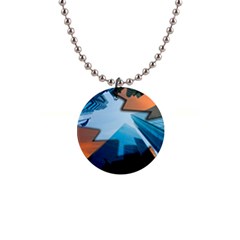 London Skyscraper Lighting Contrast 1  Button Necklace by Pakrebo