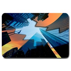 London Skyscraper Lighting Contrast Large Doormat  by Pakrebo