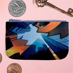 London Skyscraper Lighting Contrast Large Coin Purse by Pakrebo