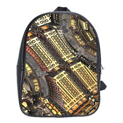 Render 3d Fractal Design Metal School Bag (xl) by Pakrebo