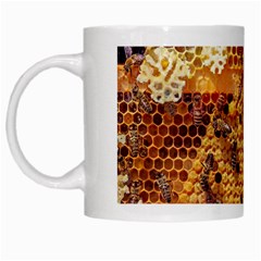 Bees Nature Animals Honeycomb White Mugs by Pakrebo