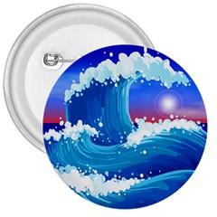 Japanese Wave Japanese Ocean Waves 3  Buttons by Pakrebo