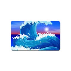 Japanese Wave Japanese Ocean Waves Magnet (name Card) by Pakrebo