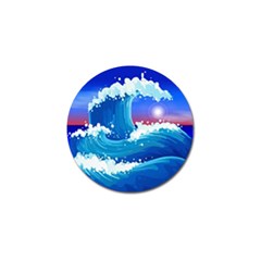 Japanese Wave Japanese Ocean Waves Golf Ball Marker (10 Pack) by Pakrebo