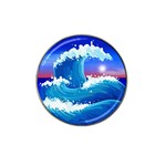 Japanese Wave Japanese Ocean Waves Hat Clip Ball Marker (4 pack) Front