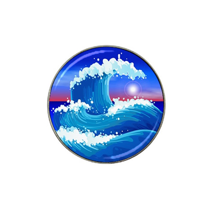 Japanese Wave Japanese Ocean Waves Hat Clip Ball Marker (4 pack)