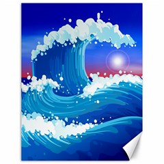 Japanese Wave Japanese Ocean Waves Canvas 18  X 24  by Pakrebo