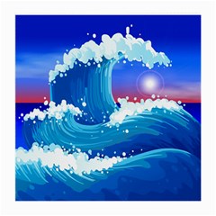 Japanese Wave Japanese Ocean Waves Medium Glasses Cloth by Pakrebo