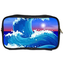 Japanese Wave Japanese Ocean Waves Toiletries Bag (one Side) by Pakrebo