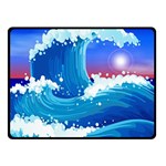 Japanese Wave Japanese Ocean Waves Fleece Blanket (Small) 50 x40  Blanket Front