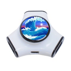 Japanese Wave Japanese Ocean Waves 3-port Usb Hub by Pakrebo