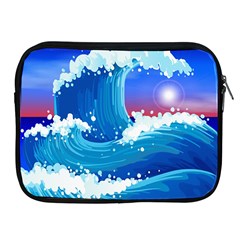 Japanese Wave Japanese Ocean Waves Apple Ipad 2/3/4 Zipper Cases by Pakrebo