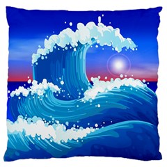 Japanese Wave Japanese Ocean Waves Standard Flano Cushion Case (two Sides) by Pakrebo