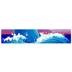 Japanese Wave Japanese Ocean Waves Small Flano Scarf by Pakrebo