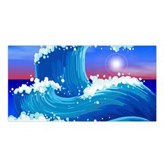 Japanese Wave Japanese Ocean Waves Satin Shawl