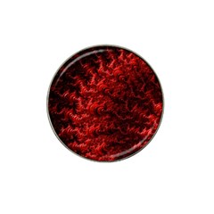 Red Abstract Fractal Background Hat Clip Ball Marker by Pakrebo