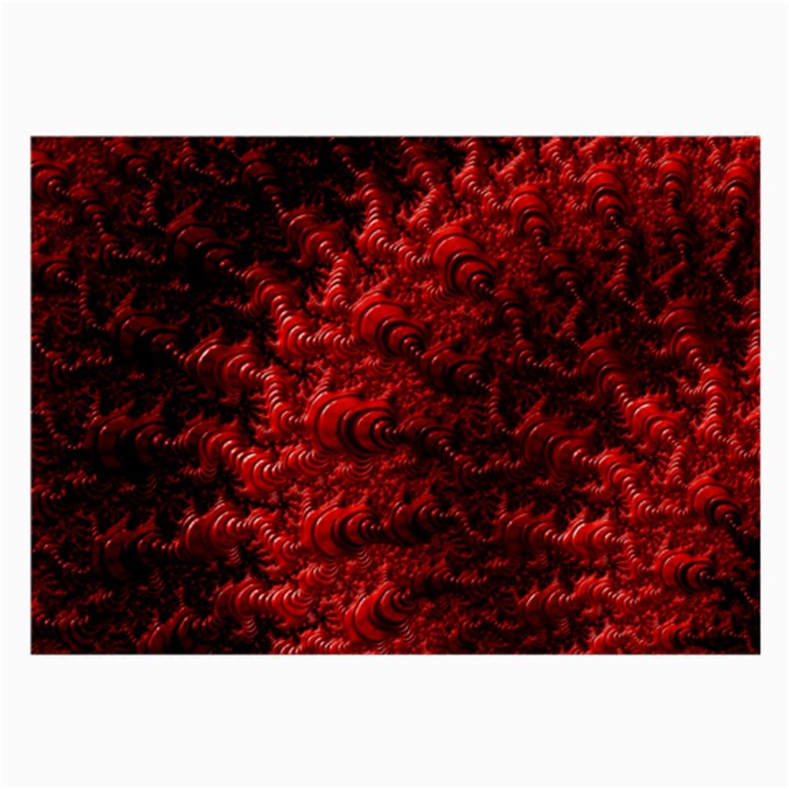 Red Abstract Fractal Background Large Glasses Cloth