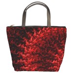 Red Abstract Fractal Background Bucket Bag Front