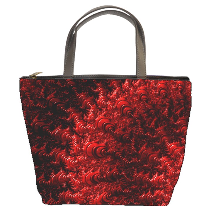 Red Abstract Fractal Background Bucket Bag