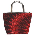 Red Abstract Fractal Background Bucket Bag Back