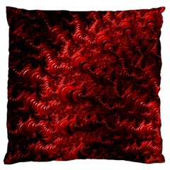 Red Abstract Fractal Background Large Cushion Case (one Side) by Pakrebo