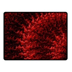 Red Abstract Fractal Background Double Sided Fleece Blanket (small)  by Pakrebo