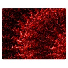 Red Abstract Fractal Background Double Sided Flano Blanket (medium)  by Pakrebo