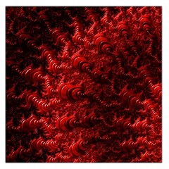 Red Abstract Fractal Background Large Satin Scarf (square) by Pakrebo