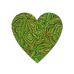 Background Abstract Green Seamless Heart Magnet by Pakrebo