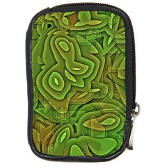 Background Abstract Green Seamless Compact Camera Leather Case by Pakrebo