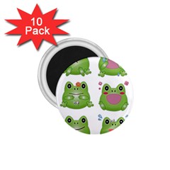 Kawaii Frog Rainy Season Japanese 1 75  Magnets (10 Pack)  by Pakrebo