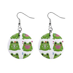 Kawaii Frog Rainy Season Japanese Mini Button Earrings by Pakrebo