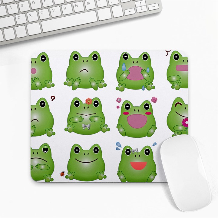 Kawaii Frog Rainy Season Japanese Large Mousepads