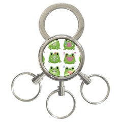 Kawaii Frog Rainy Season Japanese 3-ring Key Chain by Pakrebo