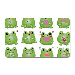 Kawaii Frog Rainy Season Japanese Magnet (rectangular) by Pakrebo