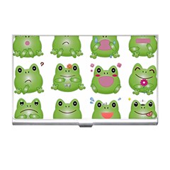 Kawaii Frog Rainy Season Japanese Business Card Holder by Pakrebo