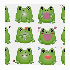 Kawaii Frog Rainy Season Japanese Medium Glasses Cloth (2 Sides) by Pakrebo