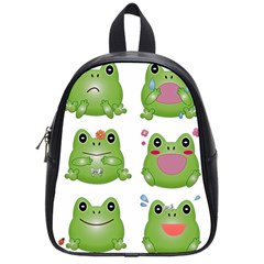 Kawaii Frog Rainy Season Japanese School Bag (small) by Pakrebo