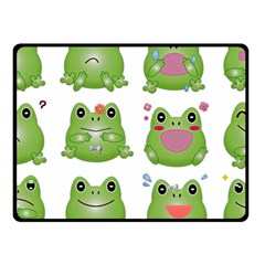 Kawaii Frog Rainy Season Japanese Fleece Blanket (small) by Pakrebo