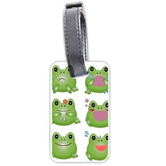 Kawaii Frog Rainy Season Japanese Luggage Tag (one Side) by Pakrebo