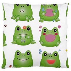 Kawaii Frog Rainy Season Japanese Large Cushion Case (two Sides) by Pakrebo