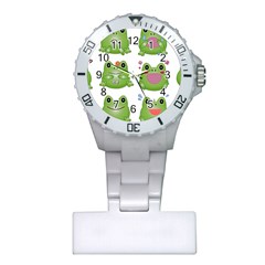 Kawaii Frog Rainy Season Japanese Plastic Nurses Watch by Pakrebo