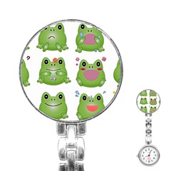 Kawaii Frog Rainy Season Japanese Stainless Steel Nurses Watch by Pakrebo