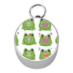 Kawaii Frog Rainy Season Japanese Mini Silver Compasses by Pakrebo